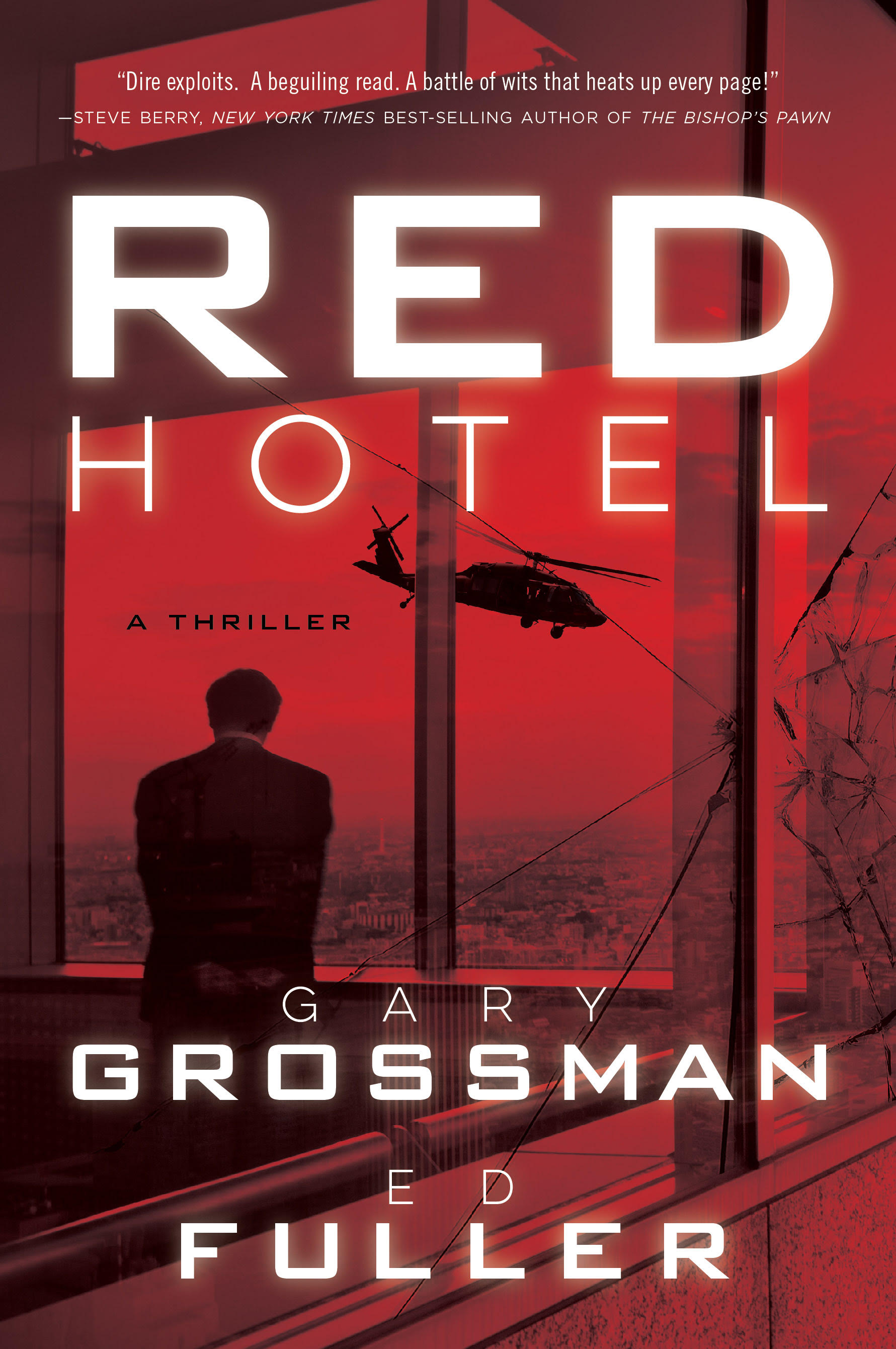 The cover of the first book of the Red Hotel Series titled Red Hotel. Written by Ed Fuller and Gary Grossman